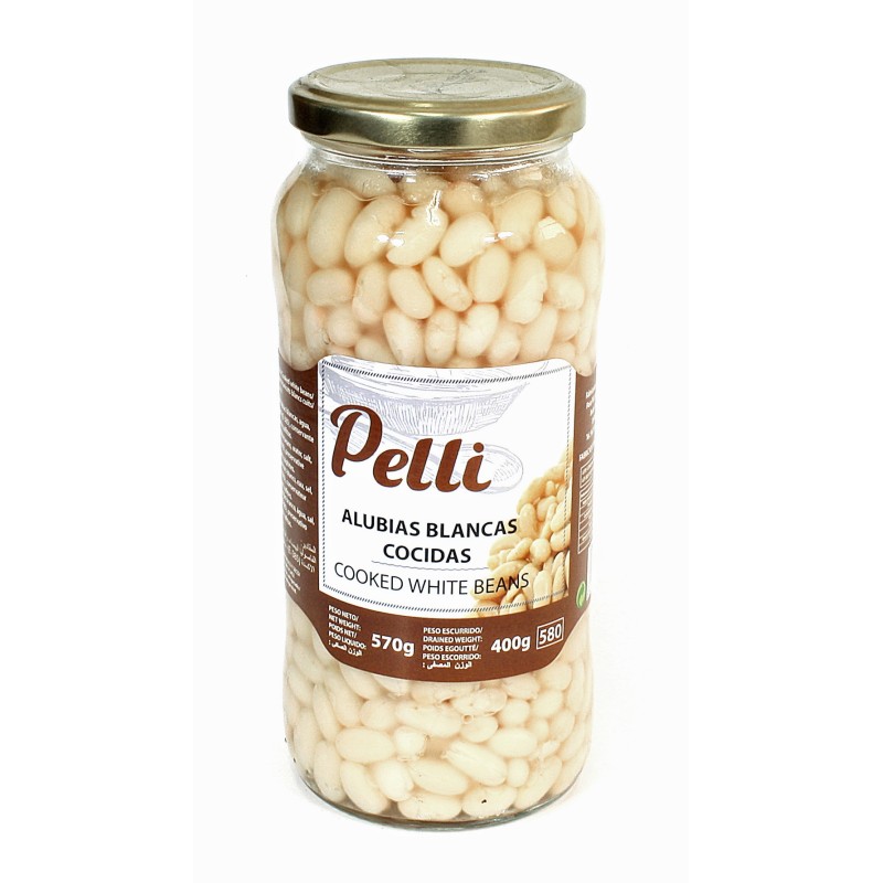 WHITE KIDNEY BEANS . GLASS 580 ML EXTRA