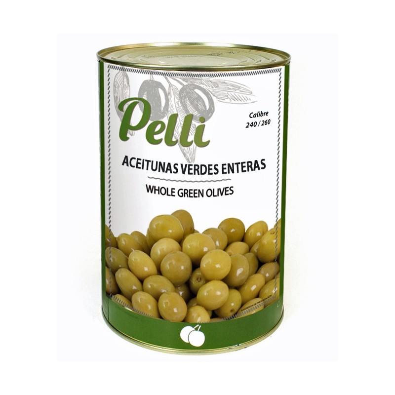 ACEITUNA MANZANILLA C/HUESO 240/260 5 KG.PELLI