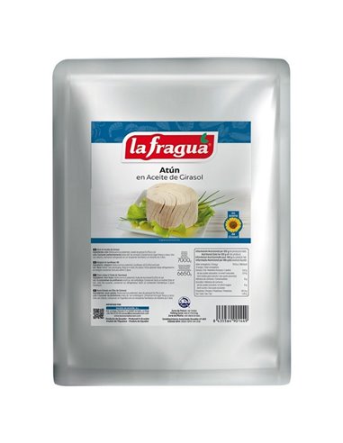 Atún en Girasol Bolsa 7 kg   (Katsuwonus pelamis) (80% Tronco - 20% Migas)