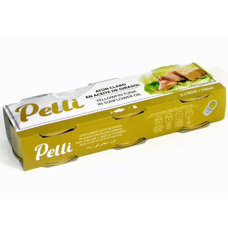 ATUM CLARO EM OLEO VEG. RO-85 PACK-3  FA