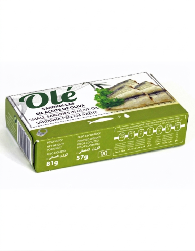 SMALL SARDINES IN OLIVE OIL RR-90 6/9