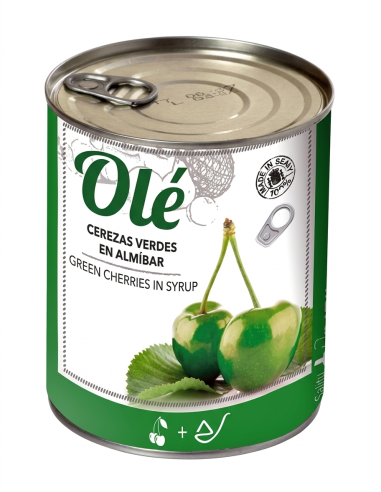 GREEN CHERRIES IN SYRUP  1 KG "SERHOS"