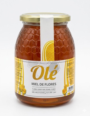 FLOWER HONEY GLASS JAR 1KG