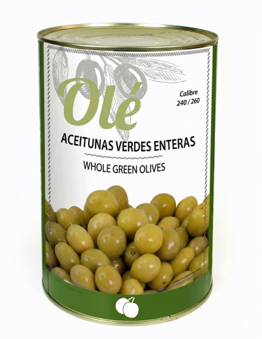 PLAIN GREEN OLIVES MANZANILLA 5 KG 240/260 KG...