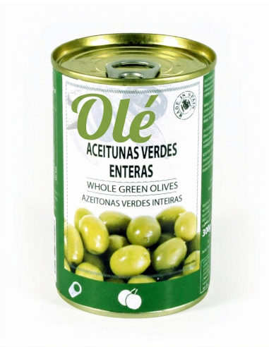 PLAIN GREEN OLIVES TIN 300 GR
