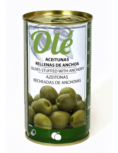 STUFFED BIG GREEN OLIVES WITH ANCHOVIE  450GR