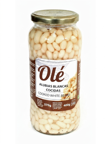 WHITE KIDNEY BEANS . GLASS 580 ML EXTRA