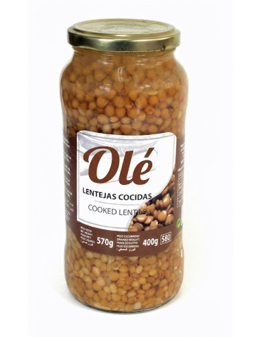 LENTILS NAT. GLASS 580 ML EXTRA